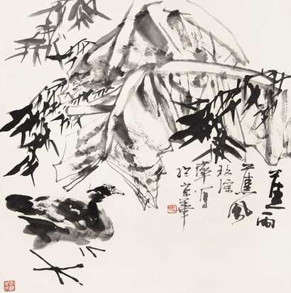 郭玫孮 焦雨焦风 立轴